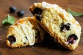 Homemade Blueberry scone breakfast