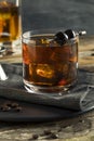 Homemade Boozy Coffee Old Fashioned Royalty Free Stock Photo