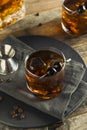 Homemade Boozy Coffee Old Fashioned Royalty Free Stock Photo