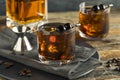 Homemade Boozy Coffee Old Fashioned Royalty Free Stock Photo