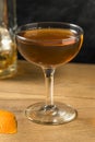 Homemade Boozy Whiskey Tipperary Cocktail Royalty Free Stock Photo