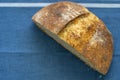 Homemade round loaf of freshly baked artisan sourdough bread Royalty Free Stock Photo