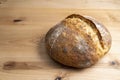 Homemade round loaf of freshly baked artisan sourdough bread Royalty Free Stock Photo