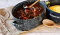 Homemade braised Beef Stew in a pot