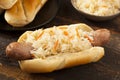 Homemade Bratwurst with Sauerkraut