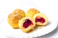 Homemade bread crumb dumplings with cherry Royalty Free Stock Photo