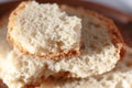 Homemade bread, pieces of broken bread Royalty Free Stock Photo