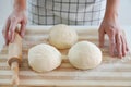 Homemade bread preparation with rising prices of bread on market. Economic crisis. Increase in the price of wheat, flour and bread