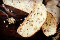 Homemade bread with sunflower seeds