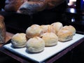 Homemade bread on a tray. Royalty Free Stock Photo