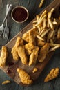 Homemade Breaded Chicken Tenders Royalty Free Stock Photo