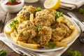 Homemade Breaded Fried Oysters Royalty Free Stock Photo