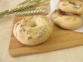 Homemade breakfast bagels