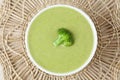 Homemade broccoli cream soup vegetarian recipe