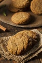 Homemade Brown Gingersnap Cookies Royalty Free Stock Photo