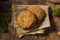 Homemade Brown Gingersnap Cookies Royalty Free Stock Photo