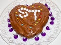 Homemade Brownies Heart Shaped Royalty Free Stock Photo