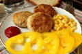 Homemade burgers with sweet peppers Royalty Free Stock Photo