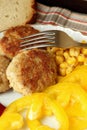 Homemade burgers with sweet peppers Royalty Free Stock Photo