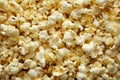 Homemade Buttered Popcorn with Salt Background
