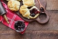 Homemade Buttermilk Southern Biscuits with Berry Preserves