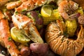 Homemade Cajun Seafood Boil Royalty Free Stock Photo