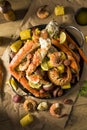 Homemade Cajun Seafood Boil Royalty Free Stock Photo