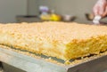 Homemade cake Napoleon, puff pastry custard cream pie Royalty Free Stock Photo