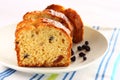 Homemade cake with raisins