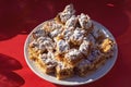 Homemade cakes. Plate with pastries