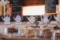 Homemade cakes on sale in Blue Vintage Tea Rooms, Lavenham, UK Royalty Free Stock Photo