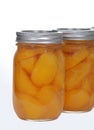 Homemade canned peaches Royalty Free Stock Photo