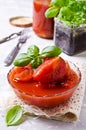 Homemade canned tomatoes