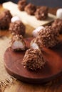 Chocolate puffed rice balls Treats Royalty Free Stock Photo