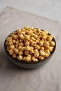 Homemade Caramel Pop Corn in a Bowl, low angle view Royalty Free Stock Photo