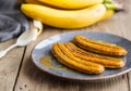 Homemade caramelized banana
