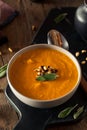 Homemade Carrot Ginger Soup Royalty Free Stock Photo