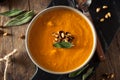 Homemade Carrot Ginger Soup Royalty Free Stock Photo