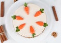 Homemade carrot sponge cake with little carrots