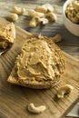 Homemade Cashew Peanut Butter Royalty Free Stock Photo