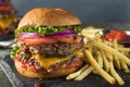 Homemade Cheese Smash Burger Royalty Free Stock Photo