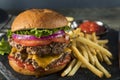 Homemade Cheese Smash Burger Royalty Free Stock Photo