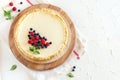 Homemade cheesecake with fresh berries Royalty Free Stock Photo