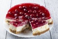 Homemade cheesecake. Homemade pastries.Cake with cottage cheese and berries