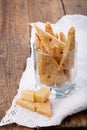 Homemade cheesy crackers Royalty Free Stock Photo