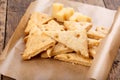 Homemade cheesy crackers Royalty Free Stock Photo