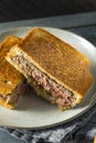 Homemade Cheesy Patty Melt Sandwich