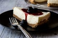 Homemade Cherry Cheesecake with fork Royalty Free Stock Photo