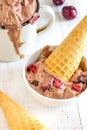 Homemade Cherry Chocolate Ice Cream