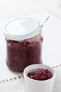 Homemade cherry confiture Royalty Free Stock Photo